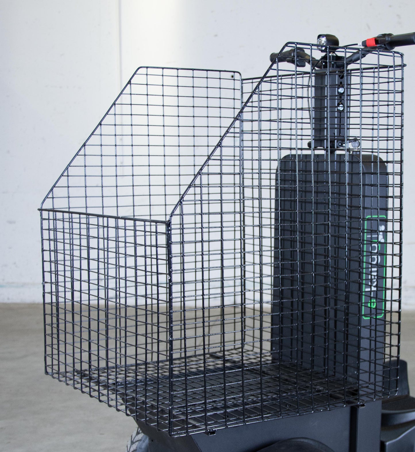 Black metal wire cage