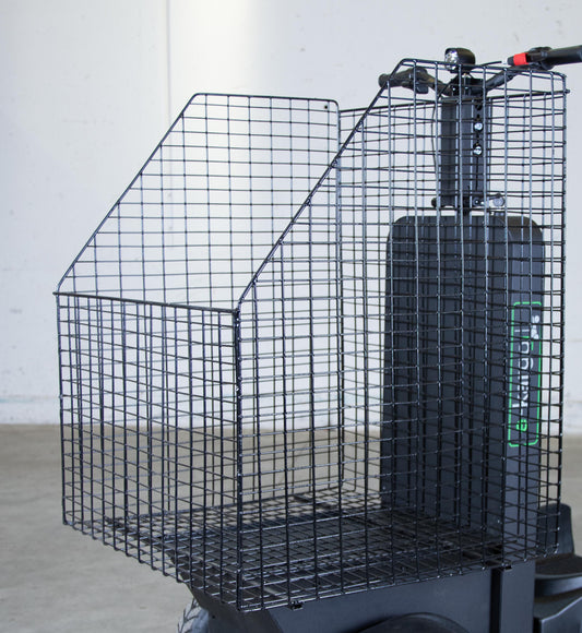 Black metal wire cage